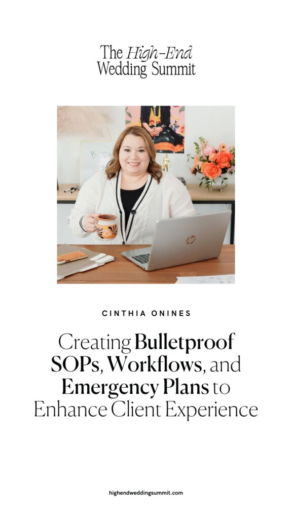 SOPs, Workflows, and Emergency Plans for wedding pros