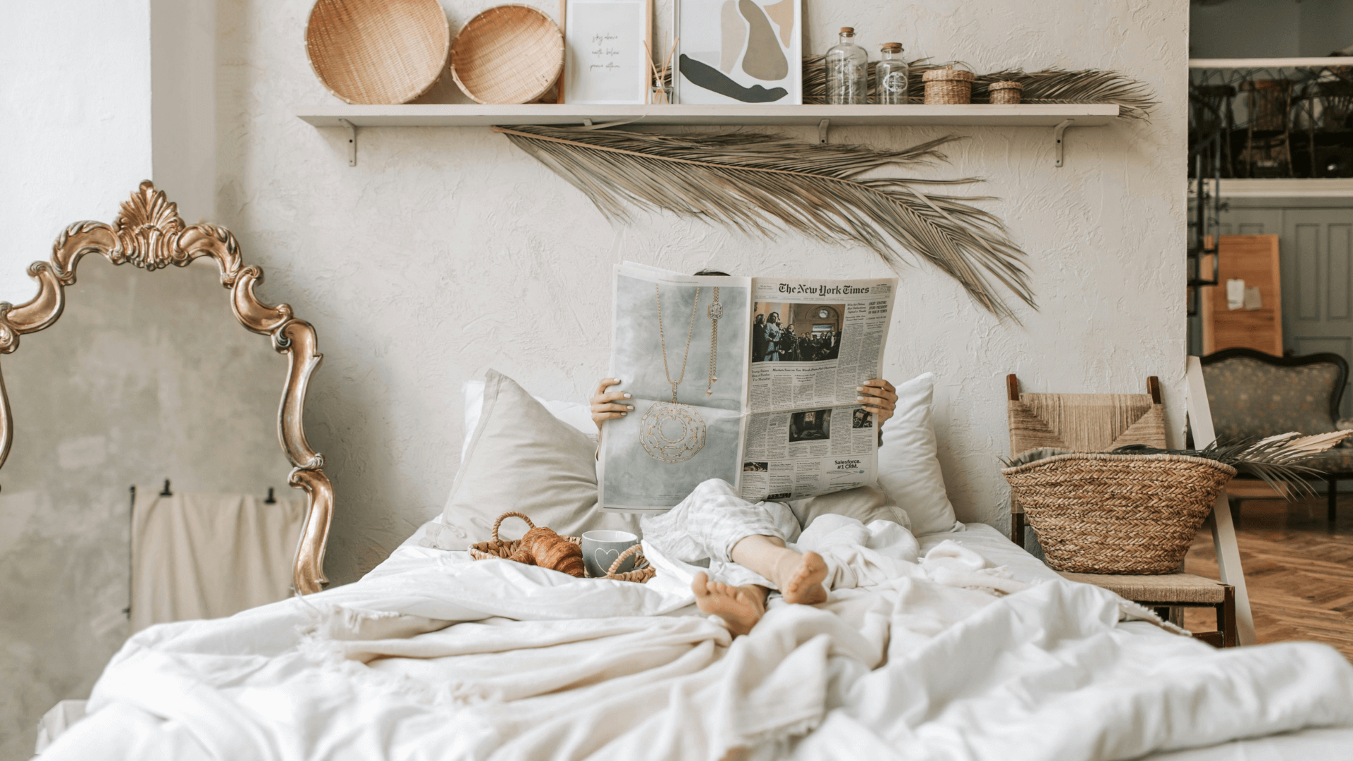 Gen Z going analog reading a newspaper at home reflecting shift in small business marketing strategy